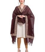 Black Cotton Stripes Dupatta
