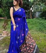 Matka Muslin Jamdani Saree