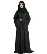 Black embroidered nida abaya