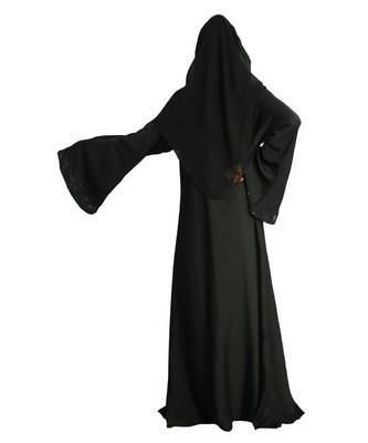 Black embroidered nida abaya 2