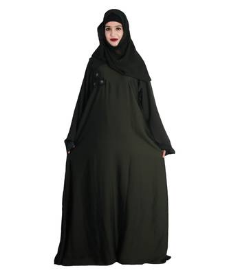 Black embroidered nida abaya 4