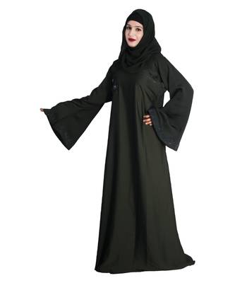 Black embroidered nida abaya 5