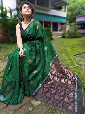 Matka Muslin Jamdani Saree 1