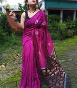 Matka Muslin Jamdani Saree