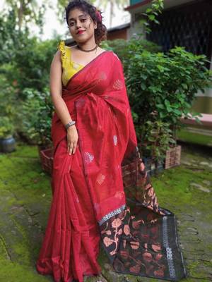 Matka Muslin Jamdani Saree 1