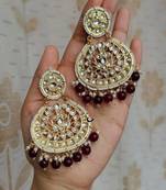 Maroon earrings