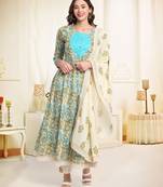 Beige printed cotton ethnic-kurtis