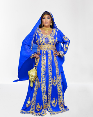 Ink Blue Wedding Kaftan for Women 1