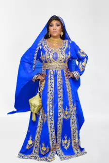 Ink Blue Wedding Kaftan for Women