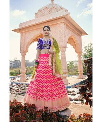 Nakkashi Rani Brocade Silk Lehenga 1