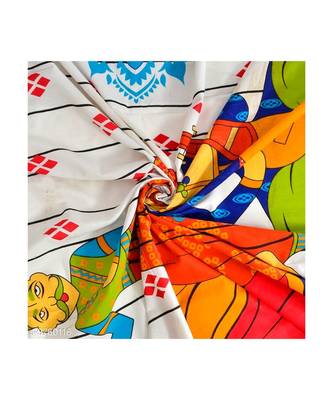 Orange Color Pure Cotton Queen Size Bedsheet 3 katputli orange 2