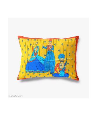 Yellow Color Pure Cotton Queen Size Bedsheet 3 katputli yellow 2