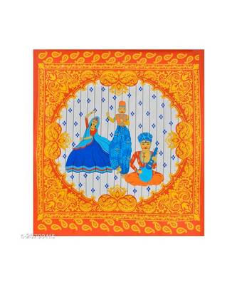 Yellow Color Pure Cotton Queen Size Bedsheet 3 katputli yellow 3