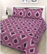 Pink Color Pure Cotton Queen Size Bedsheet aankhpink
