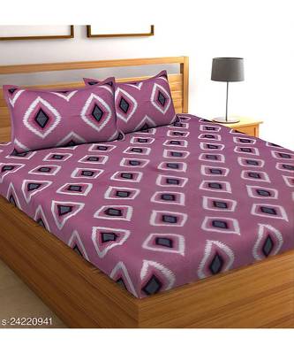 Pink Color Pure Cotton Queen Size Bedsheet aankhpink 2