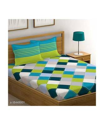 Blue Color Pure Cotton Queen Size Bedsheet ahamdabadi blue 1