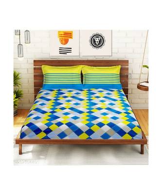 Blue Color Pure Cotton Queen Size Bedsheet ahamdabadi blue 5