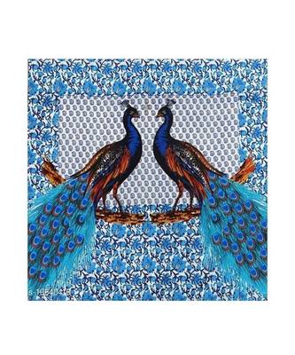 Blue Color Pure Cotton Queen Size Bedsheet dali mor blue 5
