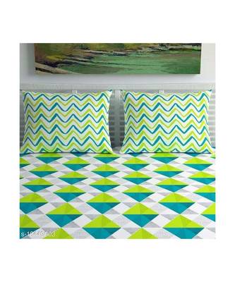 Green Color Pure Cotton Queen Size Bedsheet dimond green 4