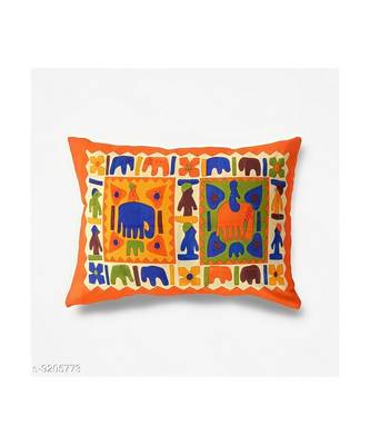 Orange Color Pure Cotton Queen Size Bedsheet Hathi city orange 2