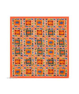 Orange Color Pure Cotton Queen Size Bedsheet Hathi city orange 3