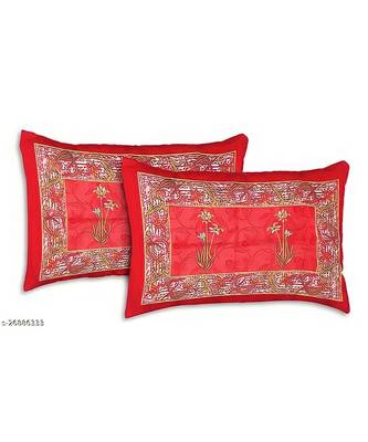 Red Color Pure Cotton Queen Size Bedsheet kashmir kali Red 2