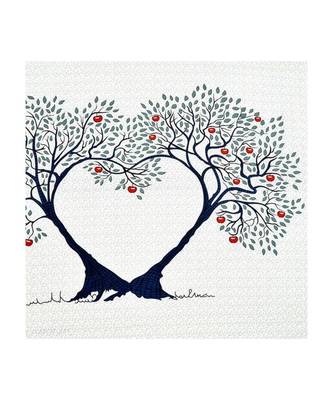 Blue Color Pure Cotton Queen Size Bedsheet love tree blue 2