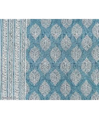 Blue Color Pure Cotton Queen Size Bedsheet Multi pankh blue 4
