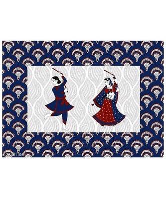 Blue Color Pure Cotton Queen Size Bedsheet New dandiya blue 2