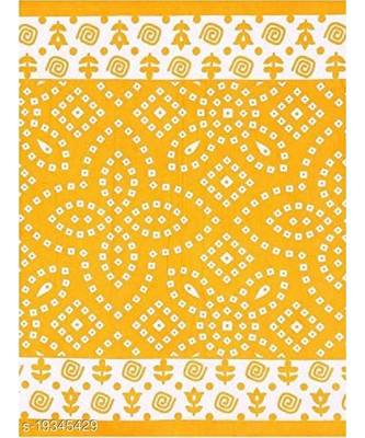 Yellow Color Pure Cotton Queen Size Bedsheet Single kaam yellow 2