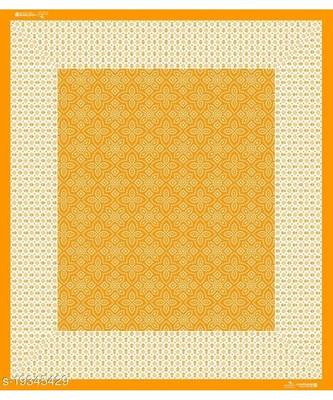 Yellow Color Pure Cotton Queen Size Bedsheet Single kaam yellow 3