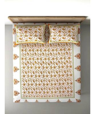 Yellow Color Pure Cotton Queen Size Bedsheet PH-GAMLA-YELLOW 1