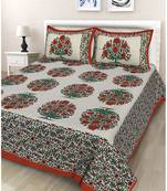Orange Color Pure Cotton Queen Size Bedsheet GAMLA-ORANGE
