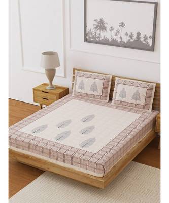 Pink Color Pure Cotton Queen Size Bedsheet PH-6 PATTE-PINK 1
