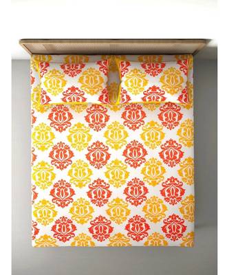 Yellow Color Pure Cotton Queen Size Bedsheet PH-BLOCK-YELLOW 1