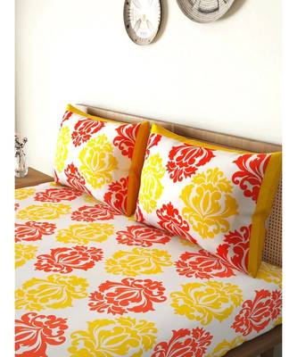 Yellow Color Pure Cotton Queen Size Bedsheet PH-BLOCK-YELLOW 3