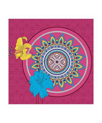 Pink Color Pure Cotton Queen Size Bedsheet Round kamal pink 2