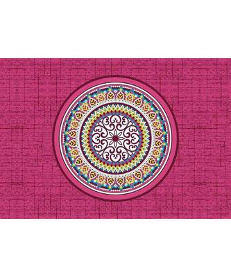 Pink Color Pure Cotton Queen Size Bedsheet Round kamal pink 3