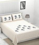 Yellow Color Pure Cotton Queen Size Bedsheet Seltos fool Yellow