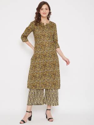 Cotton Printed Kurta and Palazzo Set 1
