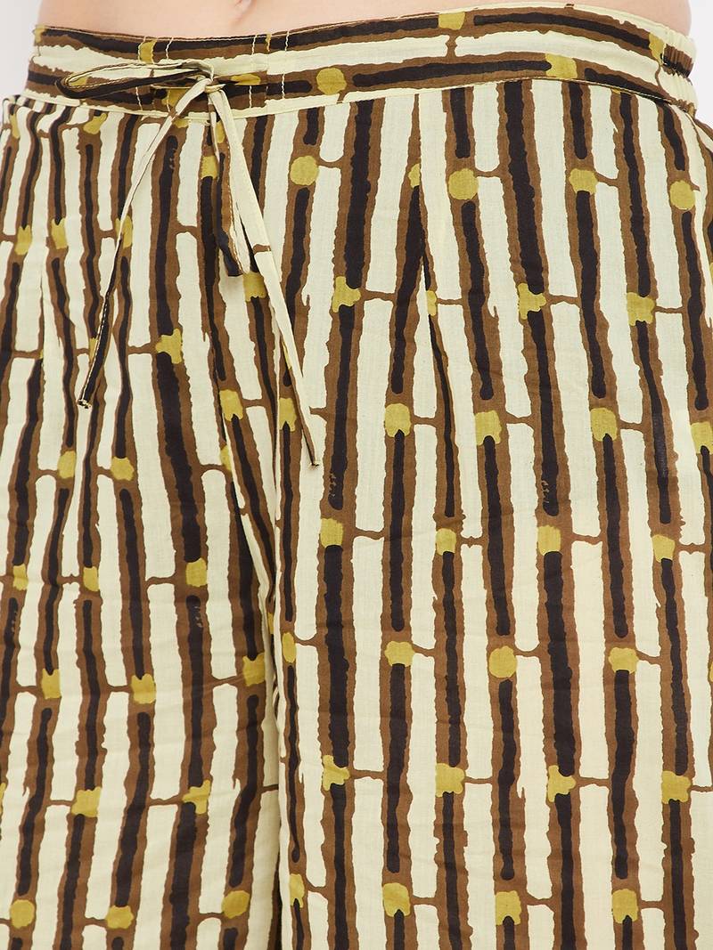 Cotton Printed Kurta and Palazzo Set