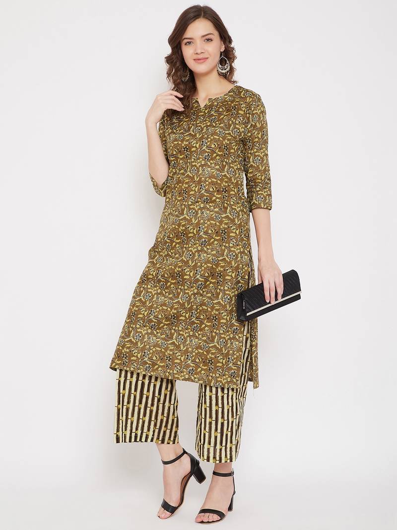 Cotton Printed Kurta and Palazzo Set