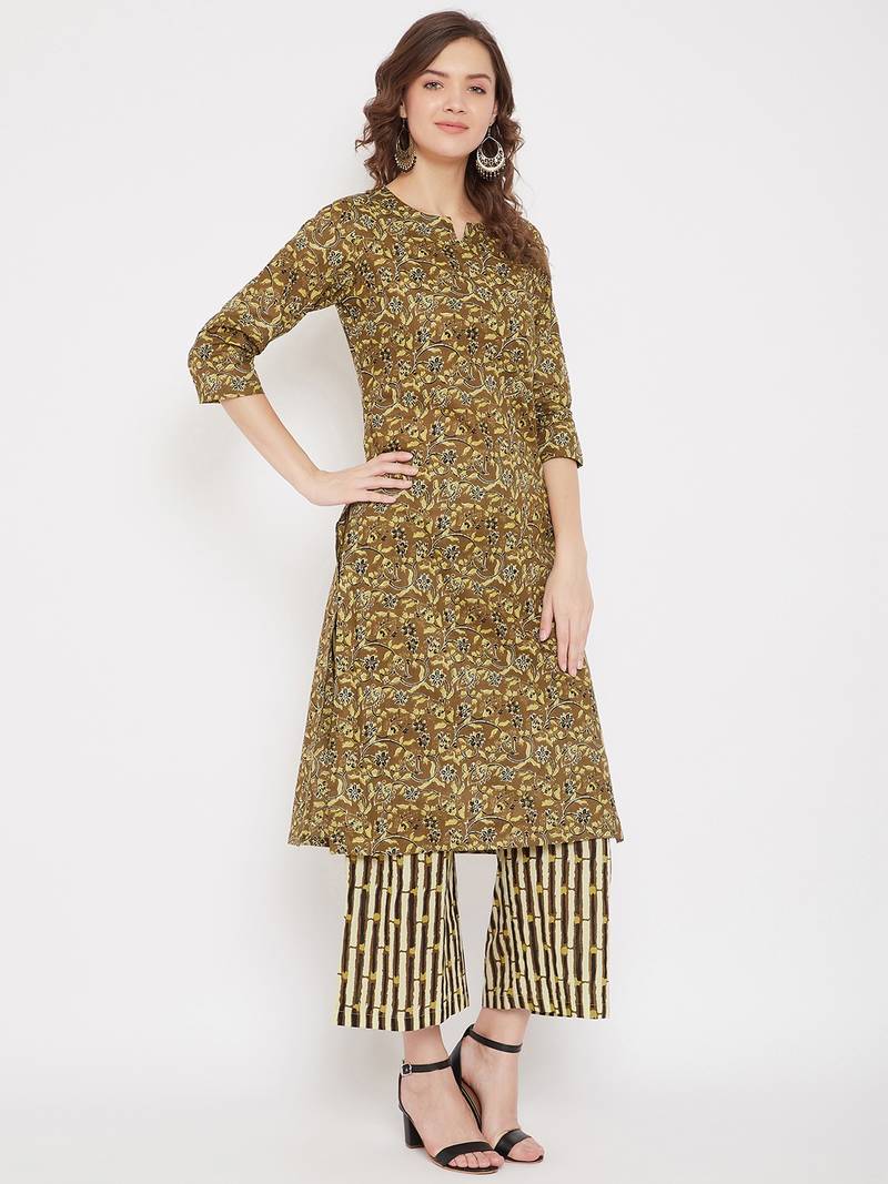 Cotton Printed Kurta and Palazzo Set