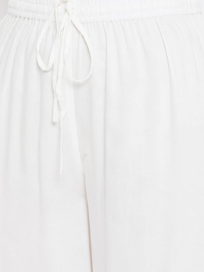 Rayon Printed  3/4th and Flared Sleeves  Calf Length   Kurta with a Pair of Block Printed Rayon Pallazos