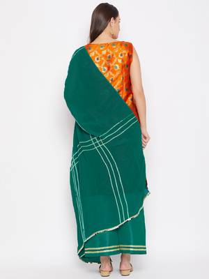 Silk Blend Woven Kurta Pallazos and Dupatta Set 2