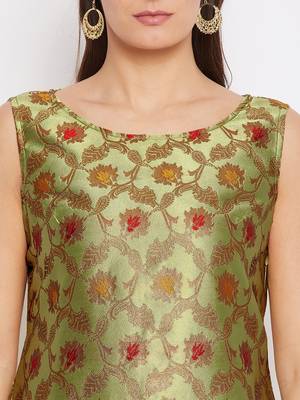 Silk Blend Woven Kurta Pallazos and Dupatta Set 5