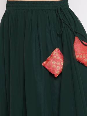 Silk Blend Woven Kurta Skirt and Dupatta Set 4