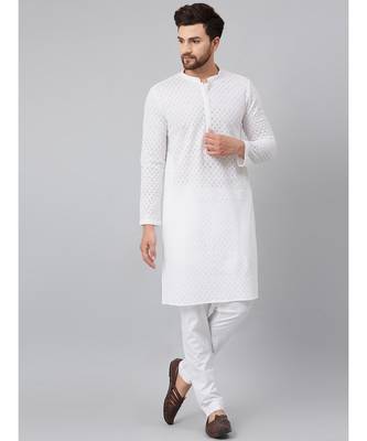 Men White Solid Trouser Style  Pyjamas 4