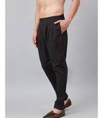 Men Black  Solid Trouser Style  Pyjamas