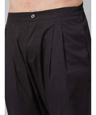 Men Black  Solid Trouser Style  Pyjamas 5